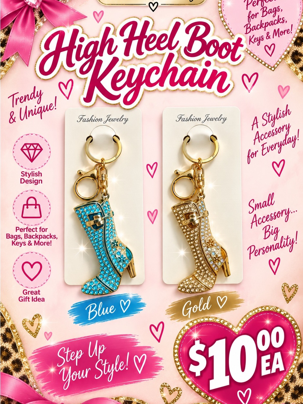 High Heel Boot Keychain
